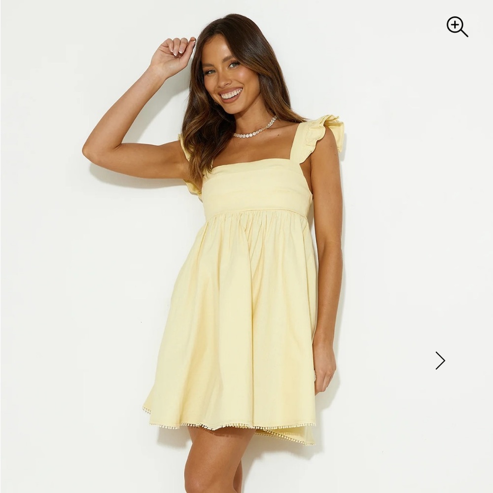 Hello Molly Yellow Ready For Brunch Mini Dress